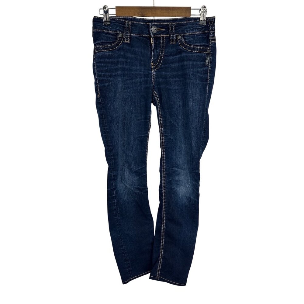 Silver Jeans Suki Mid-Rise Super Skinny Denim Jeans Womens Size 27